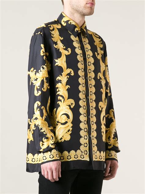 cheap versace mens shirts|Versace collection men shirt black.